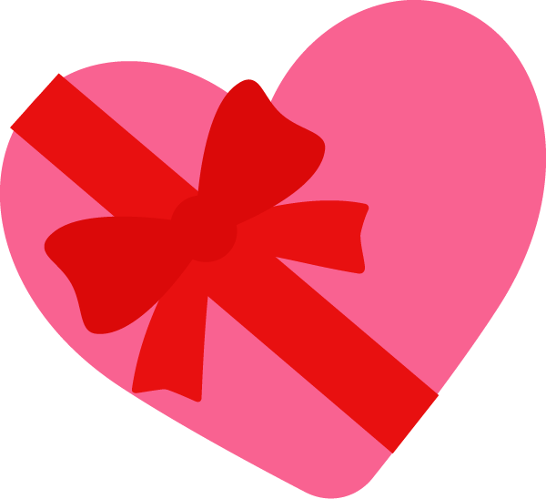 バレンタインデーの無料イラスト(ハートとリボン) | 園だより、おたよりで使えるかわいいイラストの無料素材集【イラストだより】