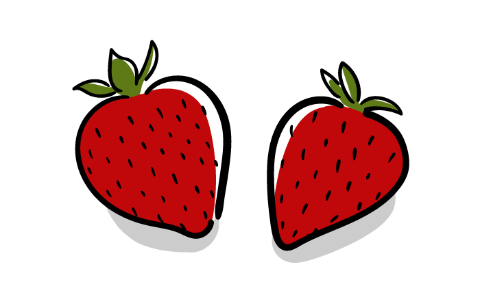 イチゴのイラスト | 商用Okの無料イラスト素材サイト ツカッテ いちごのフリーイラスト素材 | おしゃれでかわいいフリーイラスト素材 イラストナビ