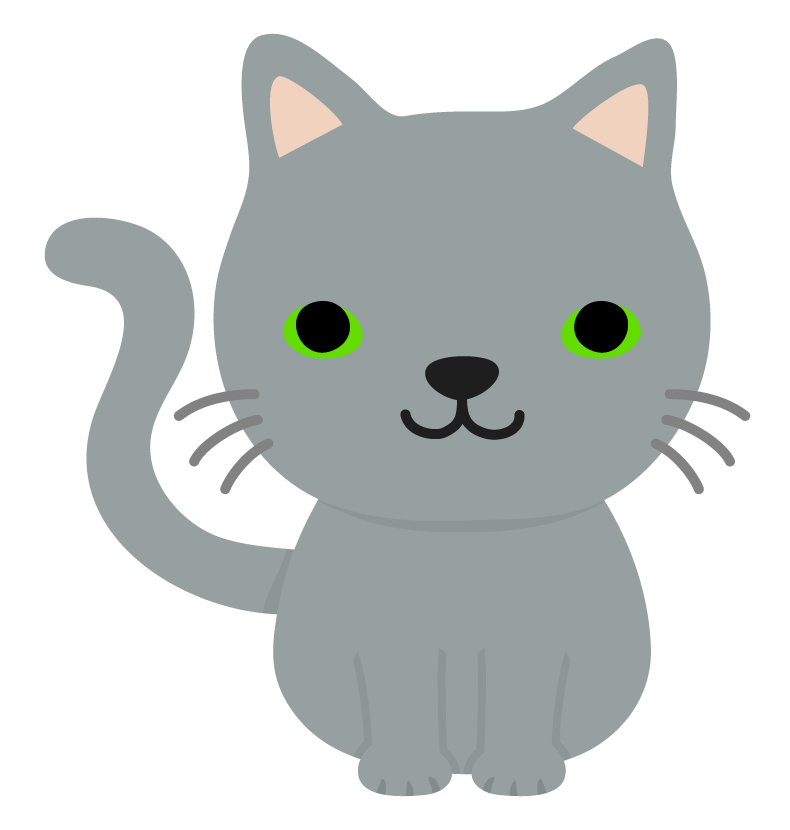 猫のイラスト | スキマ - スキルのオーダーメイドマーケット - Skima かわいいグレーの猫のイラスト | 無料のフリー素材 イラストエイト