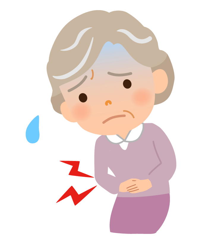 腹痛の男性のフリーイラスト素材 - 無料のイラスト素材 タダ絵 腹痛のおばあさんのイラスト | 無料のフリー素材 イラストエイト