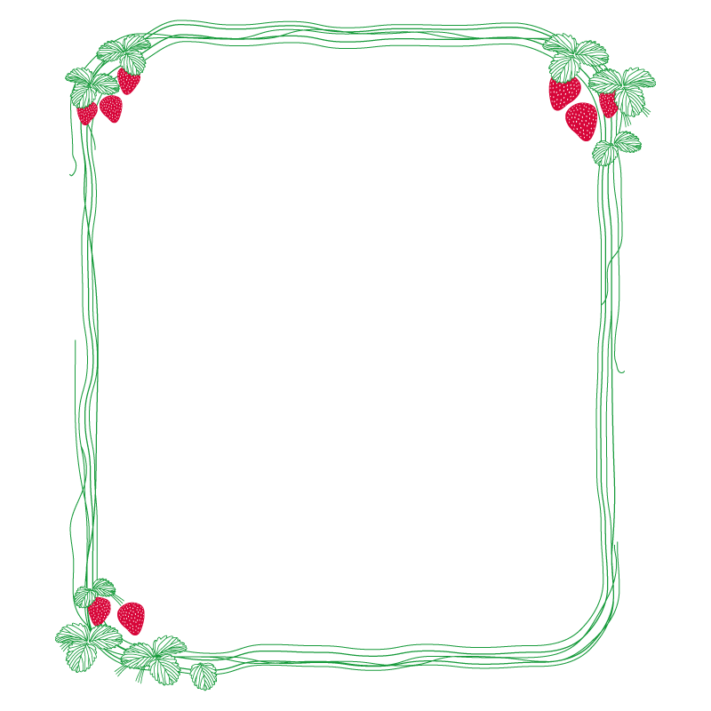 いちご フレームの画像46点｜完全無料画像検索のプリ画像💓Bygmo 苺と蔦のフレーム・飾り枠のイラスト | 無料のフリー素材 イラストエイト