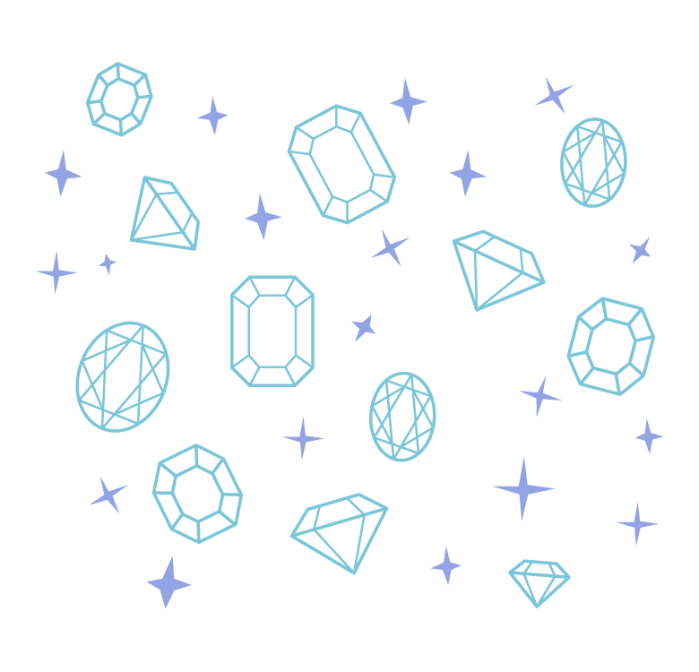 宝石のイメージイラスト | 無料のフリー素材 イラストエイト 宝石／ジュエリーのイメージイラスト02 | 無料のフリー素材 イラストエイト