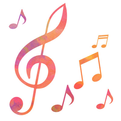 音符（おたまじゃくし）のイラスト | かわいいフリー素材が無料のイラストレイン おしゃれなイラストが無料/イラストカップIllustcup : 音符 ピンク