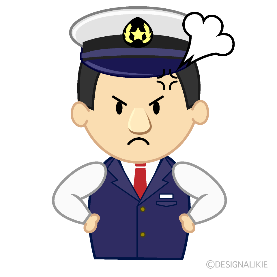 男性運転手のイラスト | Loose Drawing | 無料で商用利用可なフリーイラスト 怒る運転手イラストのフリー素材｜イラストイメージ