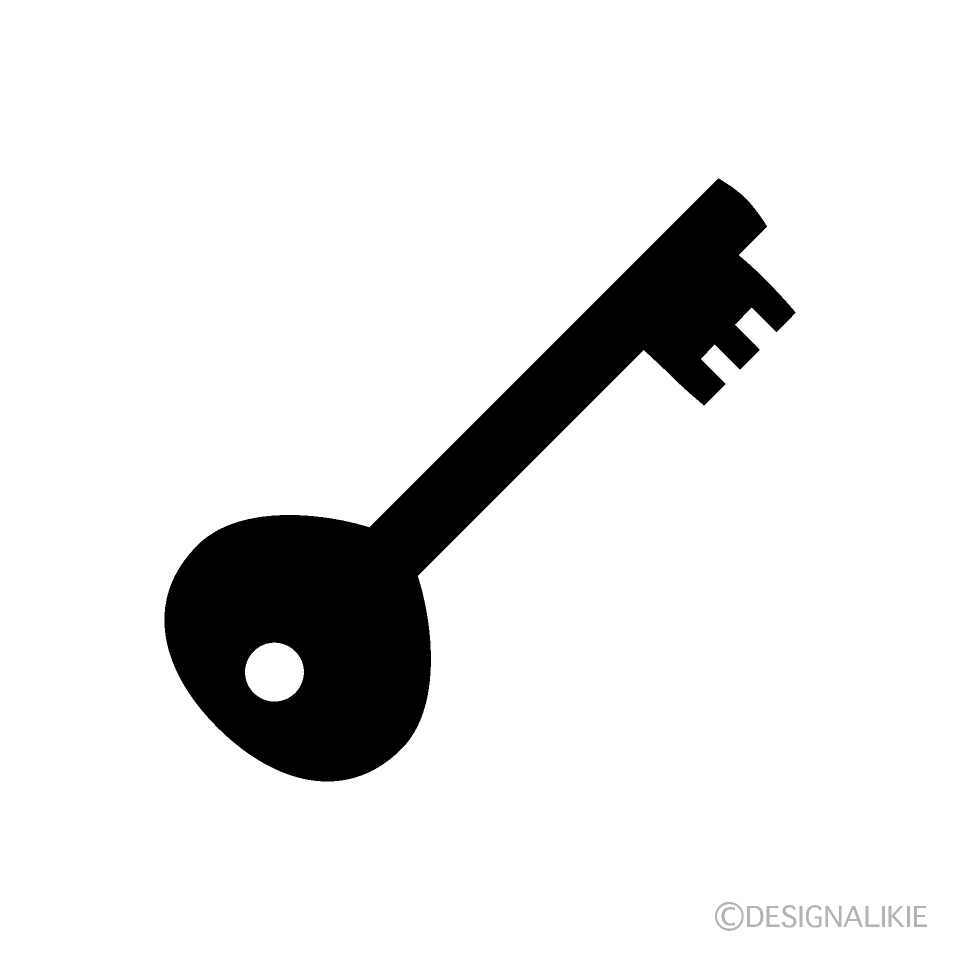 ビジソザのフリー素材｜鍵のかわいいイラストアイコンNo02南京錠 | ビジソザ 鍵マークイラストのフリー素材｜イラストイメージ