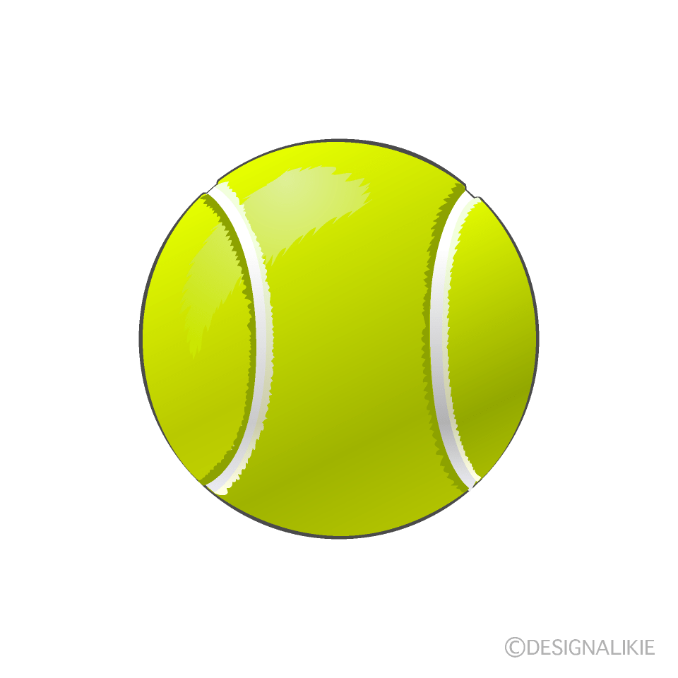 テニスボールのイラスト | フリー、無料で使えるイラストカット.Com テニスボールイラストのフリー素材｜イラストイメージ