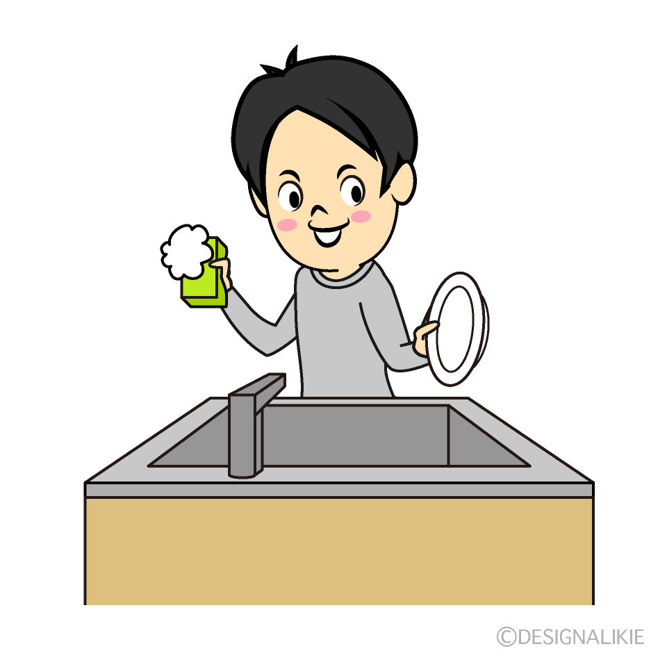 家事 イラスト素材 [ 4831907 ] - フォトライブラリー Photolibrary 家事を手伝う夫イラストのフリー素材｜イラストイメージ