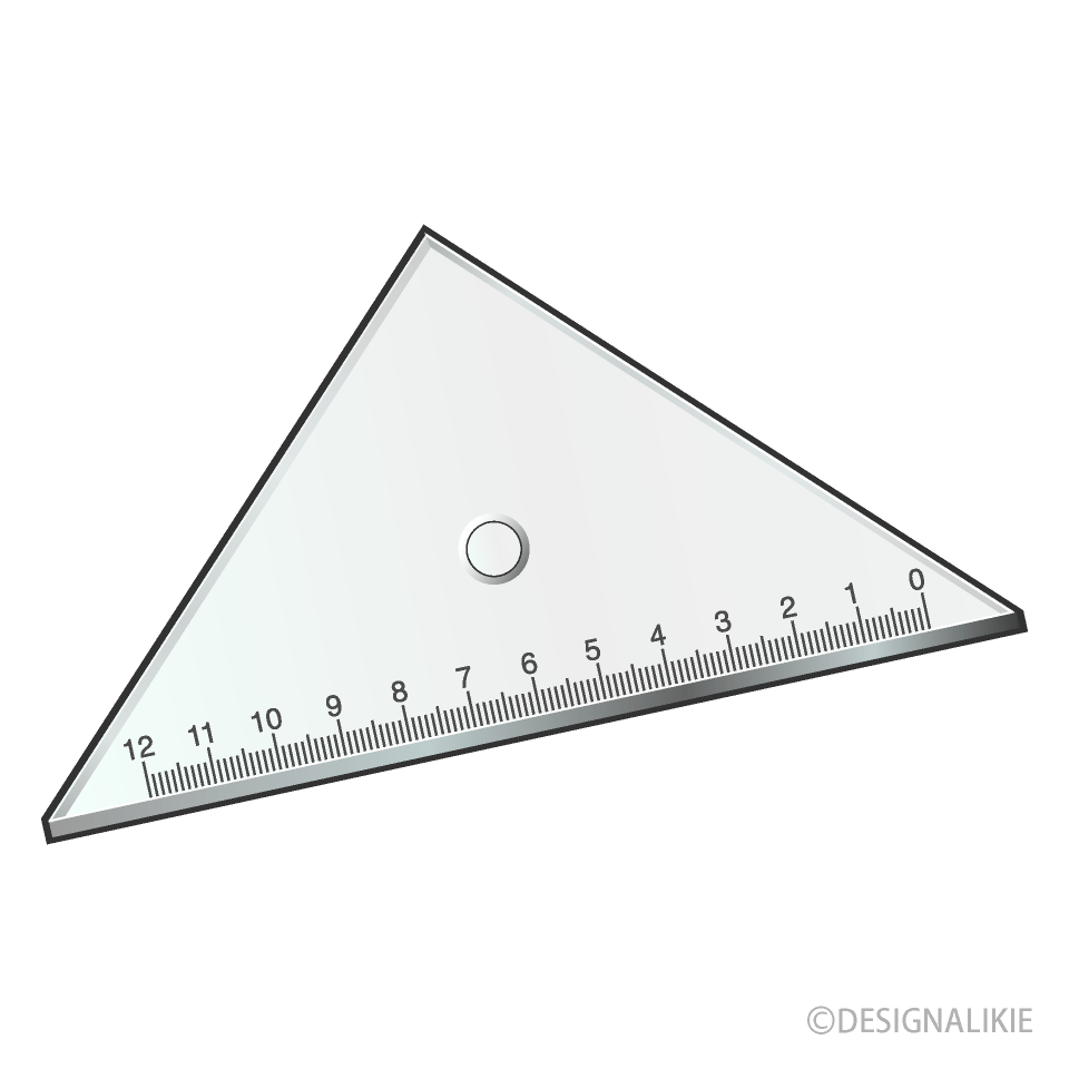 三角定規 | 無料イラスト＆かわいいフリー素材集 ねこ画伯コハクちゃん 三角定規アイコンイラストのフリー素材｜イラストイメージ