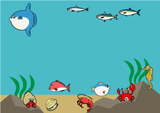 海中の魚たちのイラスト | かわいいフリー素材が無料のイラストレイン まとめ】海のフリーイラスト素材集｜イラストイメージ