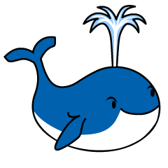 くじらのフリーイラスト - シンプルで可愛い海の動物素材 - チコデザ くじらイラストのフリー素材｜イラストイメージ