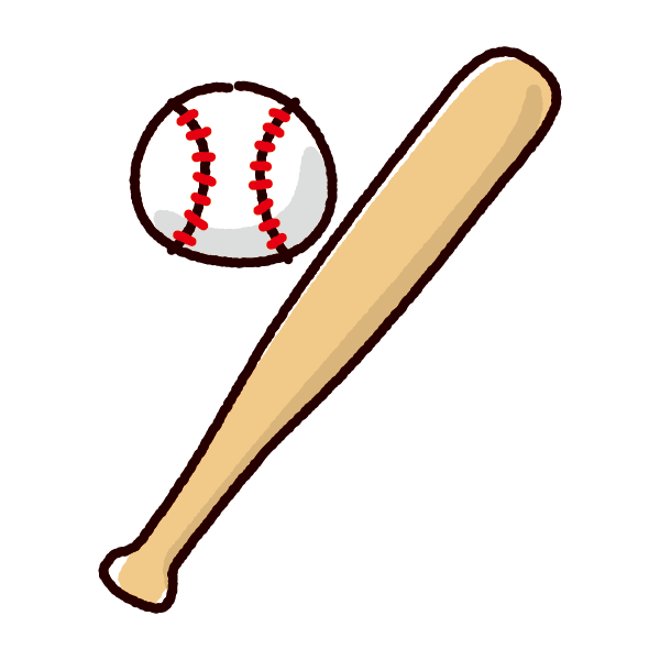 野球 イラスト かわいいの画像107点（4ページ目）｜完全無料画像検索のプリ画像💓Bygmo かわいい野球のイラスト（バット・ボール） - イラストくん