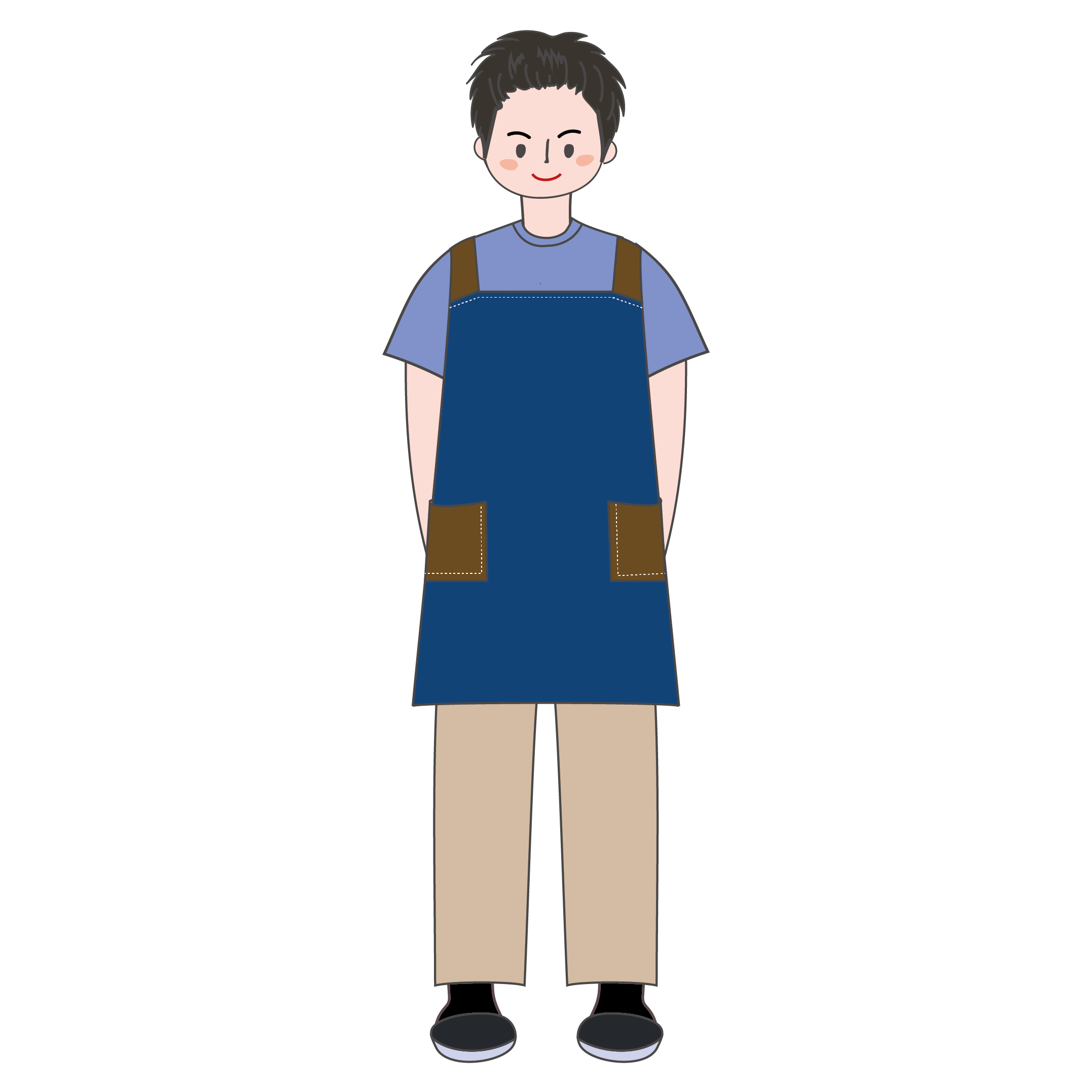 イラスト】エプロン男子｜浅葱 榛 - 小説投稿エブリスタ エプロン姿の男性 イラスト | 商用フリー(無料)のイラスト素材なら「イラストマンション」