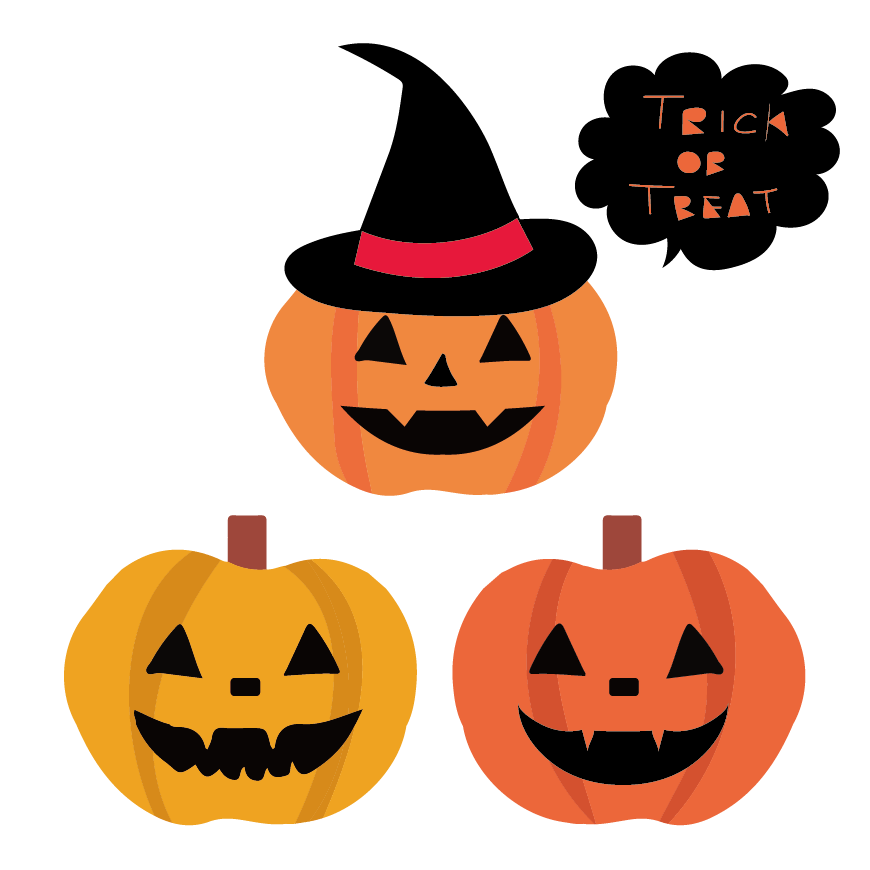 ジャック・オー・ランタンのイラスト - ハロウィン悪魔 - チコデザ ハロウィンのカボチャ・ジャック オー ランタン 無料 イラスト | 商用フリー(無料)のイラスト素材なら「イラストマンション」