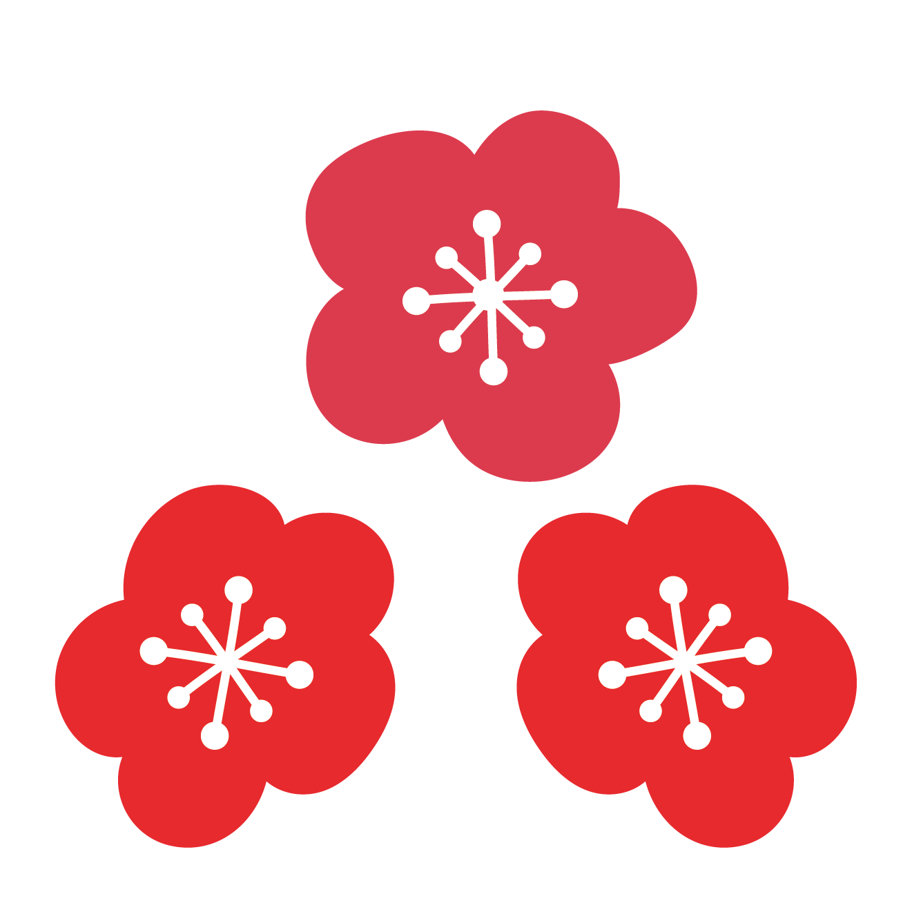 折り鶴と梅の花の年賀状 イラスト素材 [ 6548875 ] - フォトライブラリー Photolibrary 梅（うめ・ウメ）の花のイラスト【年賀状のワンポイントに！】 | 商用フリー(無料)のイラスト素材なら「イラストマンション」