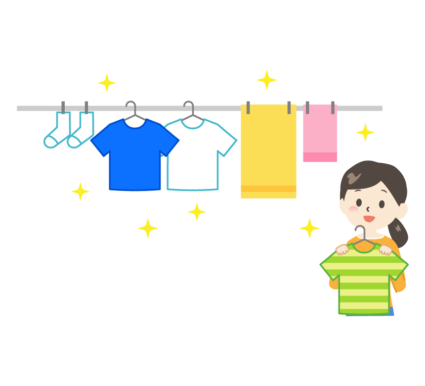 クリスマスプレゼント～あかりちゃん / 空の鳥 さんのイラスト - ニコニコ静画 (イラスト) 洗濯物を干す女性のイラスト | フリー素材 イラストミント