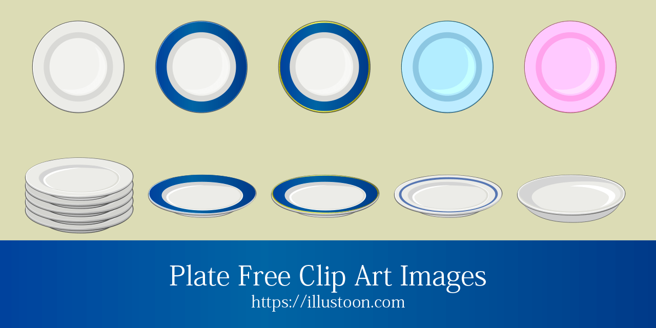 Plate Clip Art Free Images｜Illustoon
