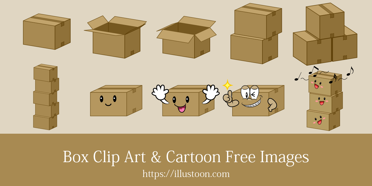 Box Clip Art & Cartoon Images｜Illustoon
