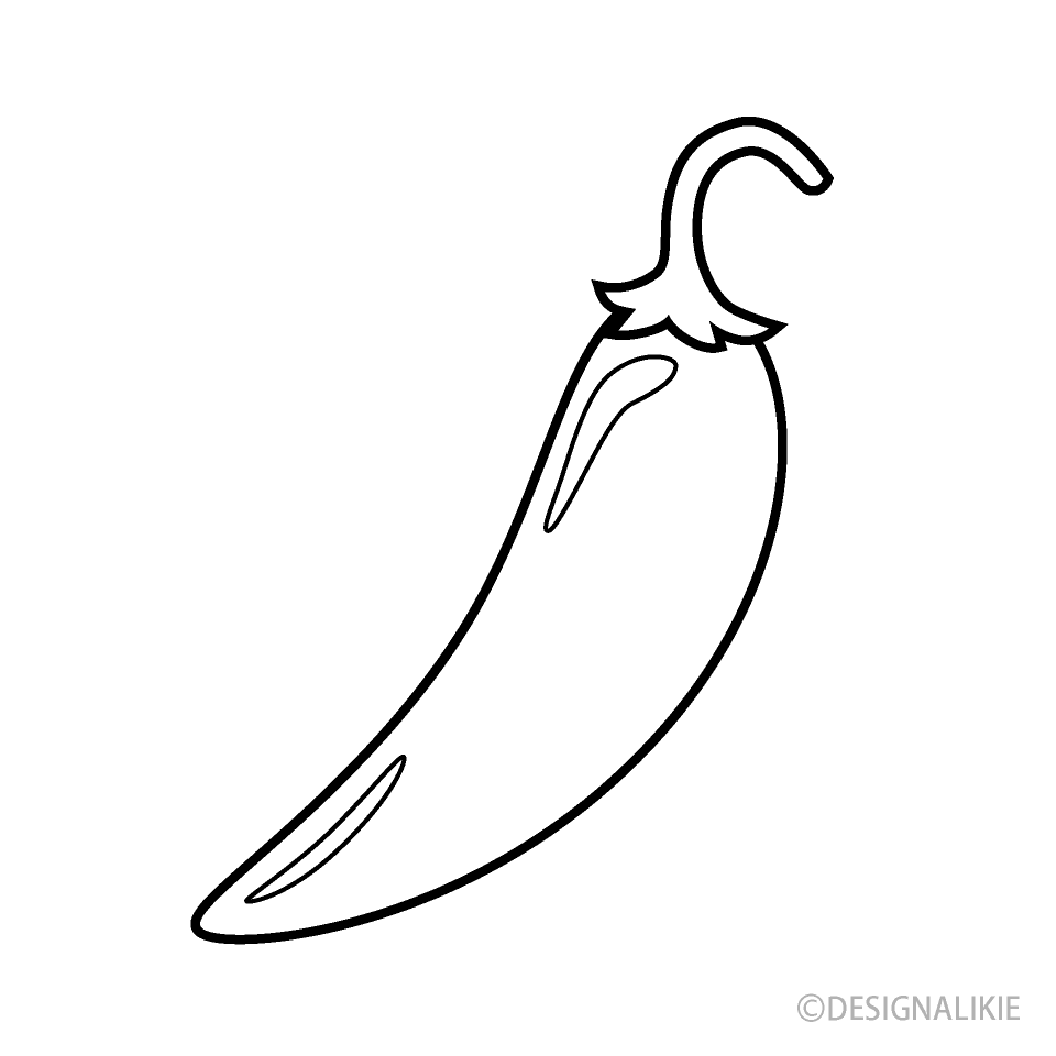 Chili Pepper Clipart Black And White