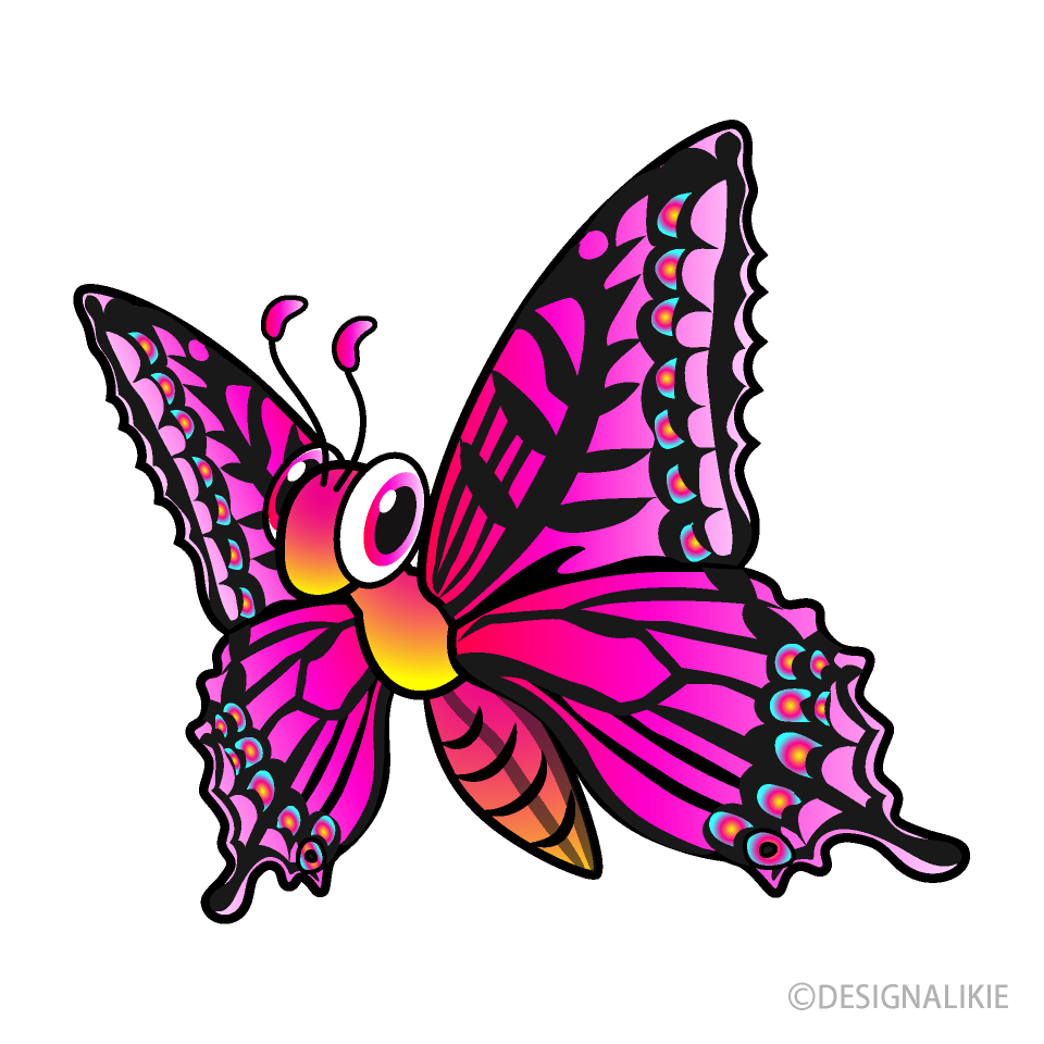 Pink Cartoon Butterfly