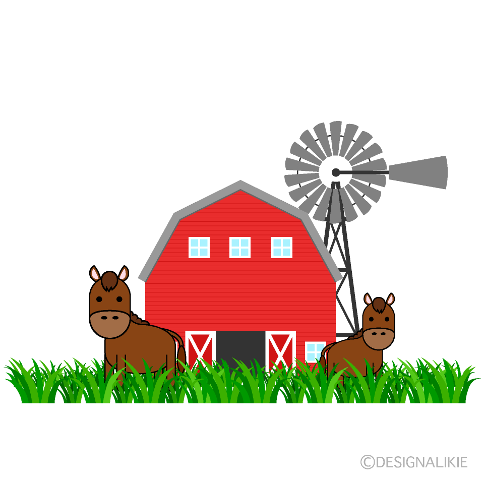 Horse Barn Clip Art Free PNG Image｜Illustoon