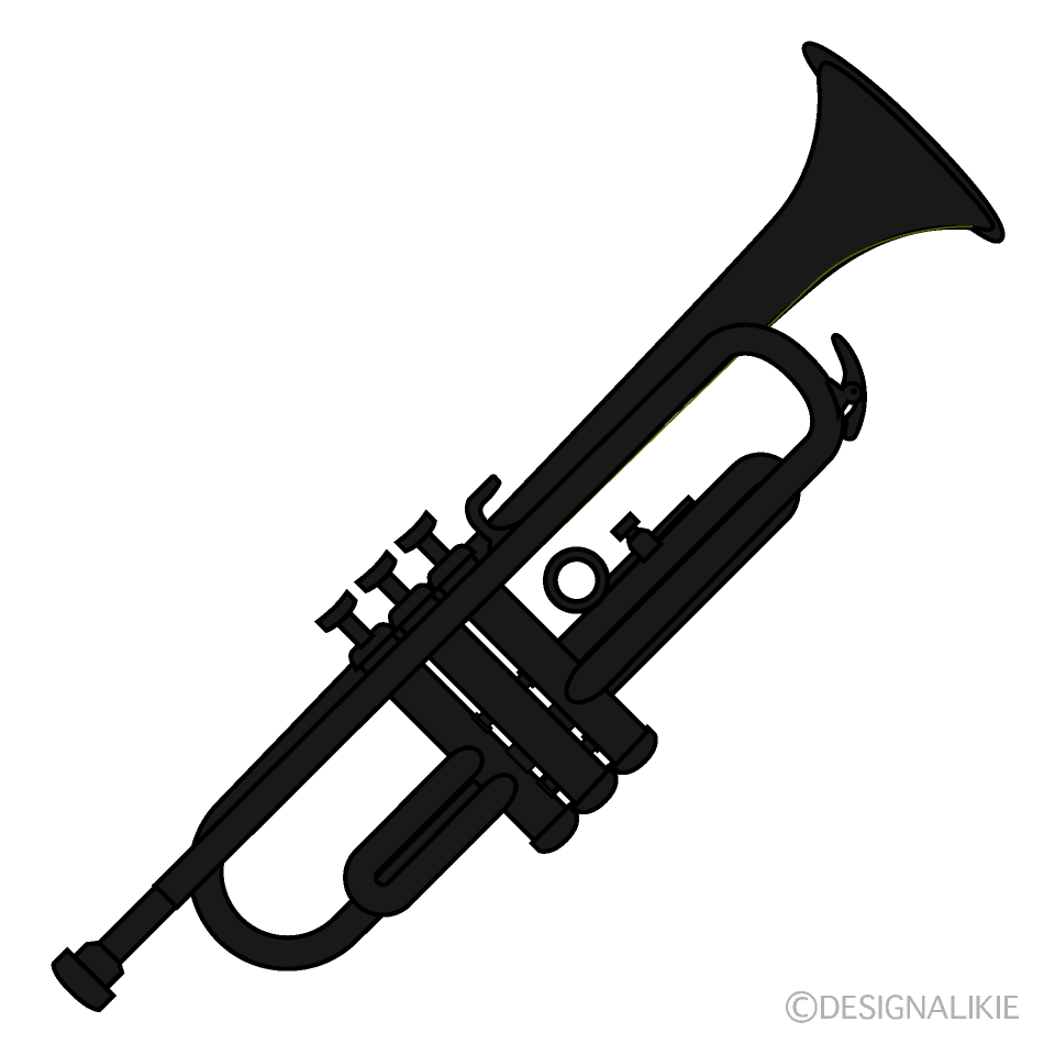Trumpet Silhouette Free PNG Image｜Illustoon