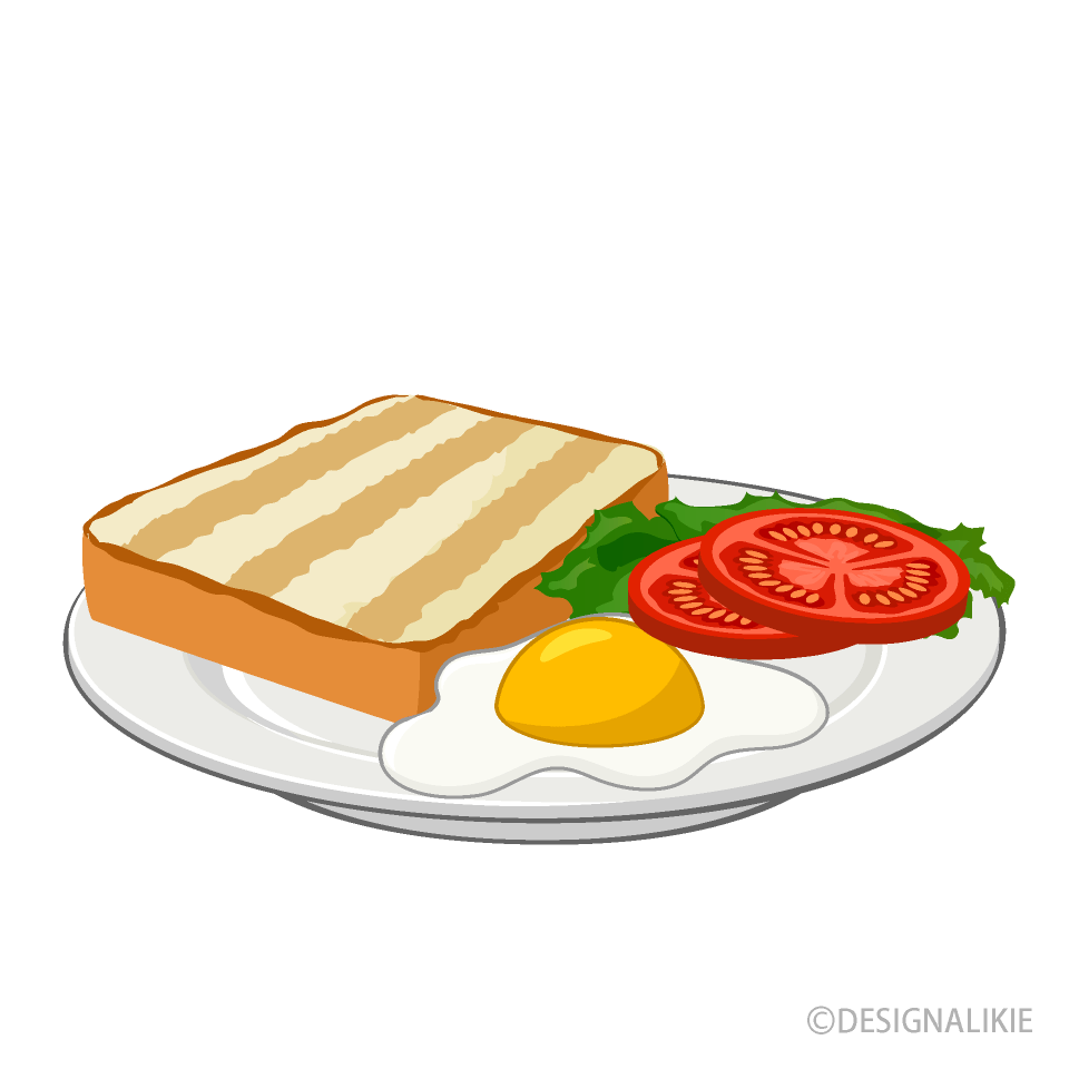 Egg and Tomato Breakfast Clip Art Free PNG Image｜Illustoon