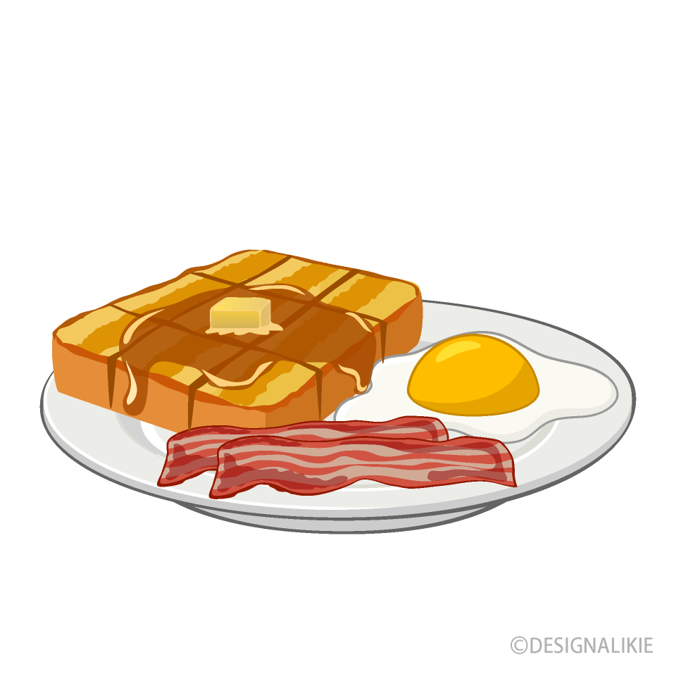 French Toast and Egg Clip Art Free PNG Image｜Illustoon