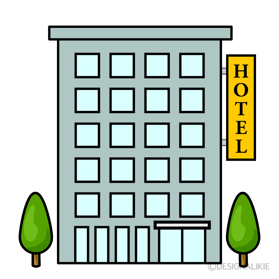 Hotel Building Clip Art Free PNG Image｜Illustoon