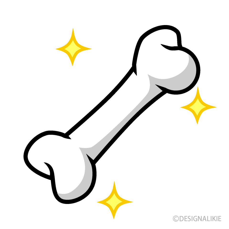 Shiny Dog Bone Clip Art Free PNG Image｜Illustoon