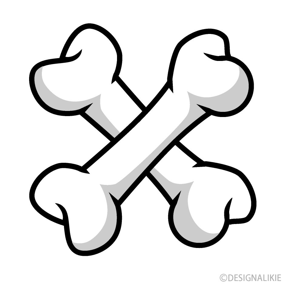 Crossed Dog Bones Clip Art Free PNG Image｜Illustoon