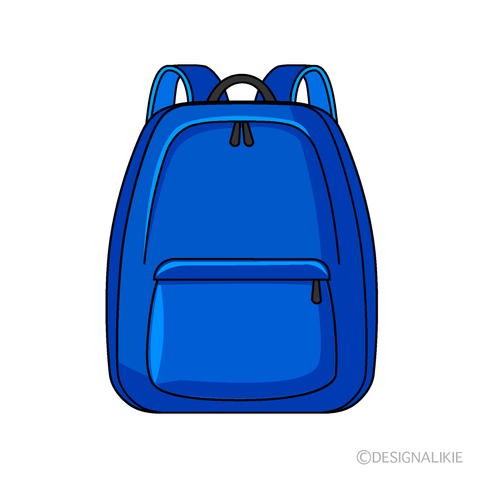 Blue Backpack Clip Art Free PNG Image｜Illustoon