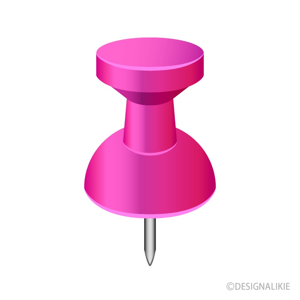 Pink Pin Clip Art Free PNG Image｜Illustoon