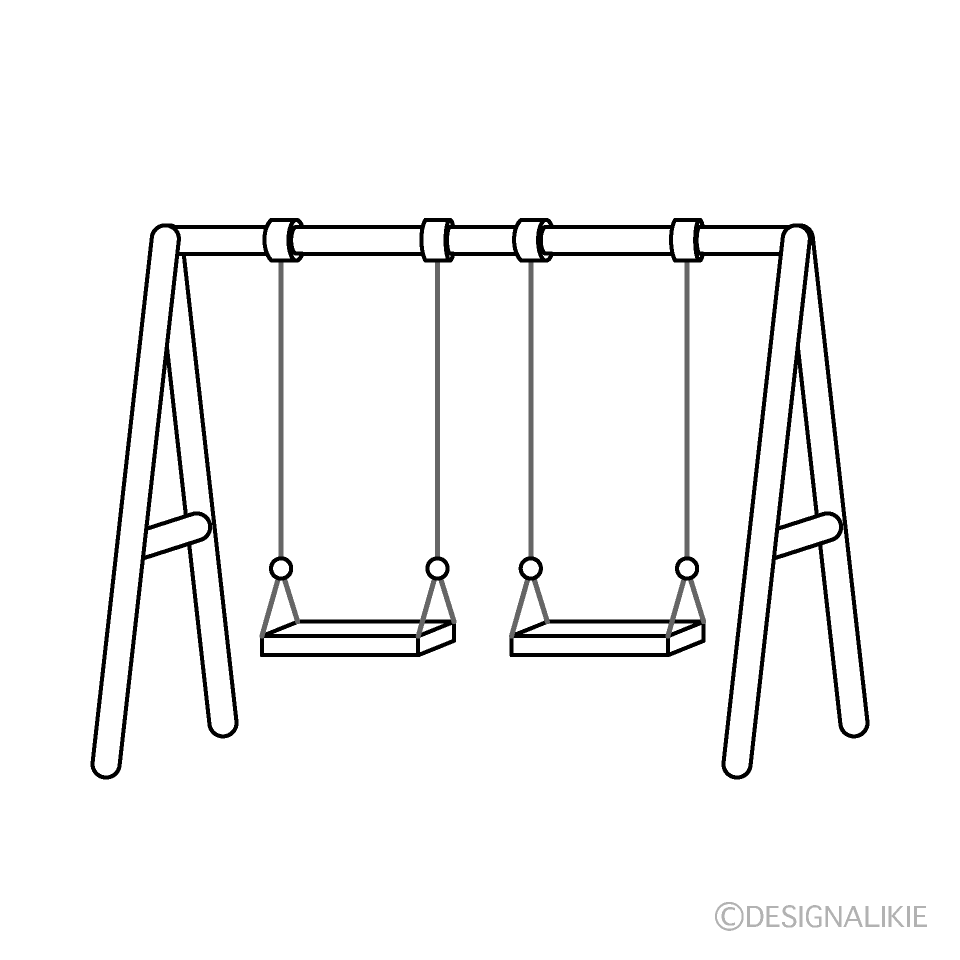 Swing Cartoon Black And White