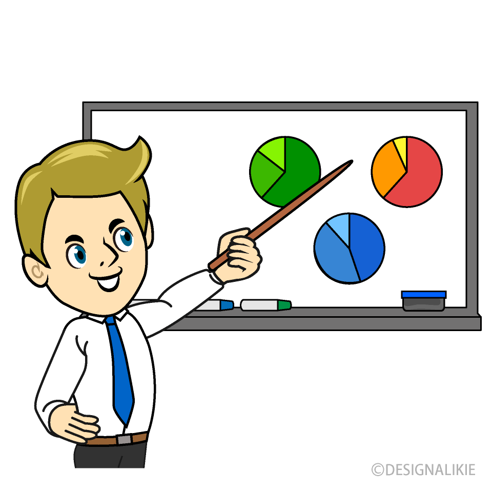 Presentation with Pointer Clip Art Free PNG Image｜Illustoon