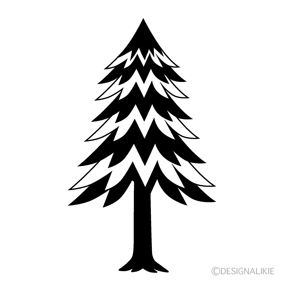 Tall Tree Clipart Black And White