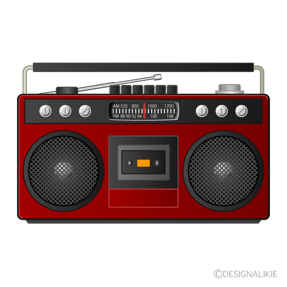 Red Radio Clip Art Free PNG Image｜Illustoon