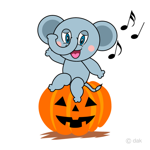 Halloween Elephant Cartoon Free PNG Image｜Illustoon