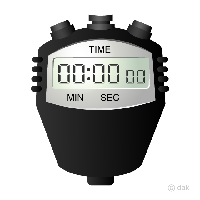 Digital Stopwatch Clipart Free PNG Image｜Illustoon