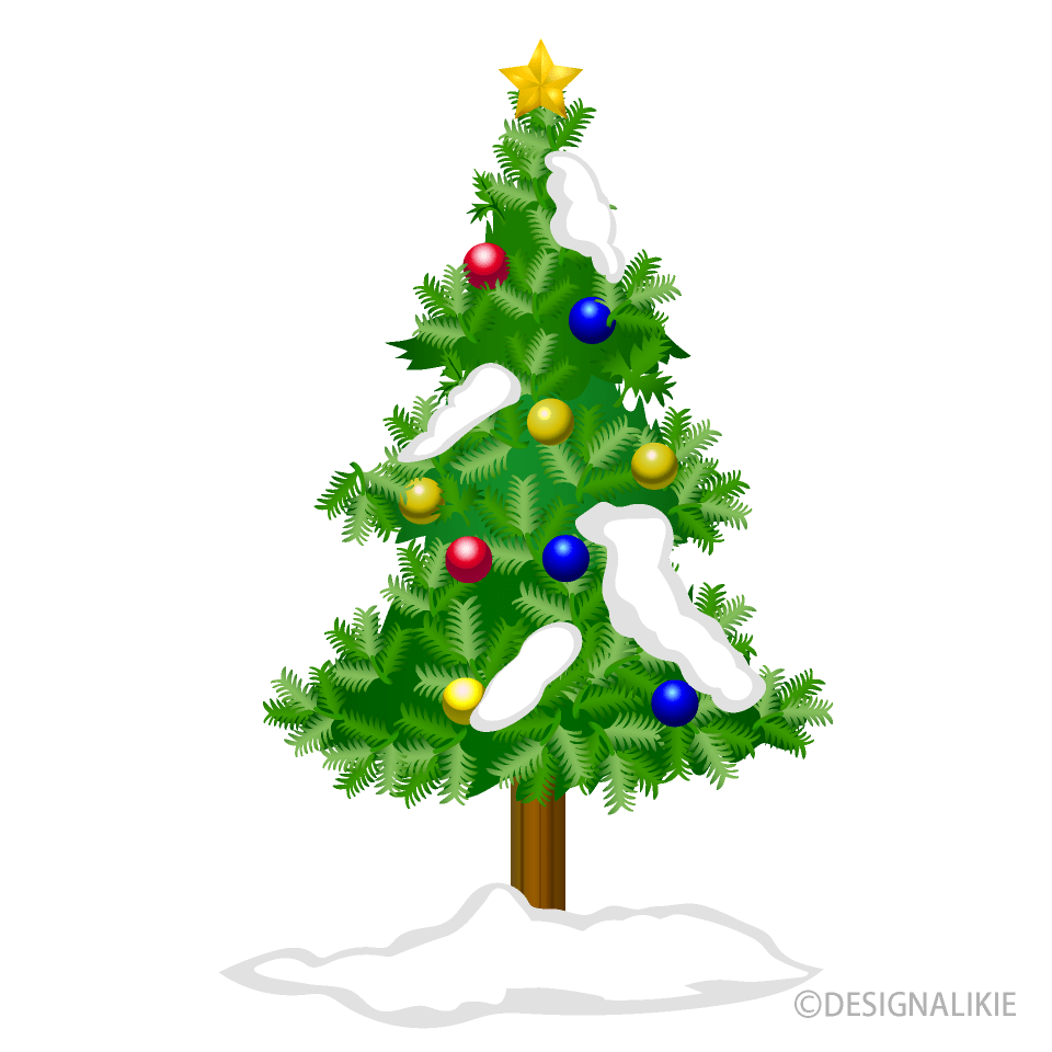 Christmas Trees In Snow Clip Art