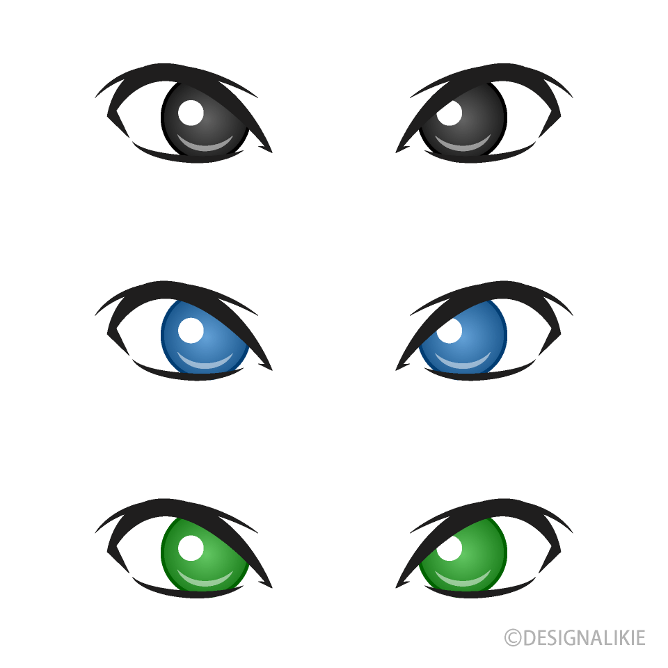 Boys Anime Eyes Clip Art Free PNG Image｜Illustoon