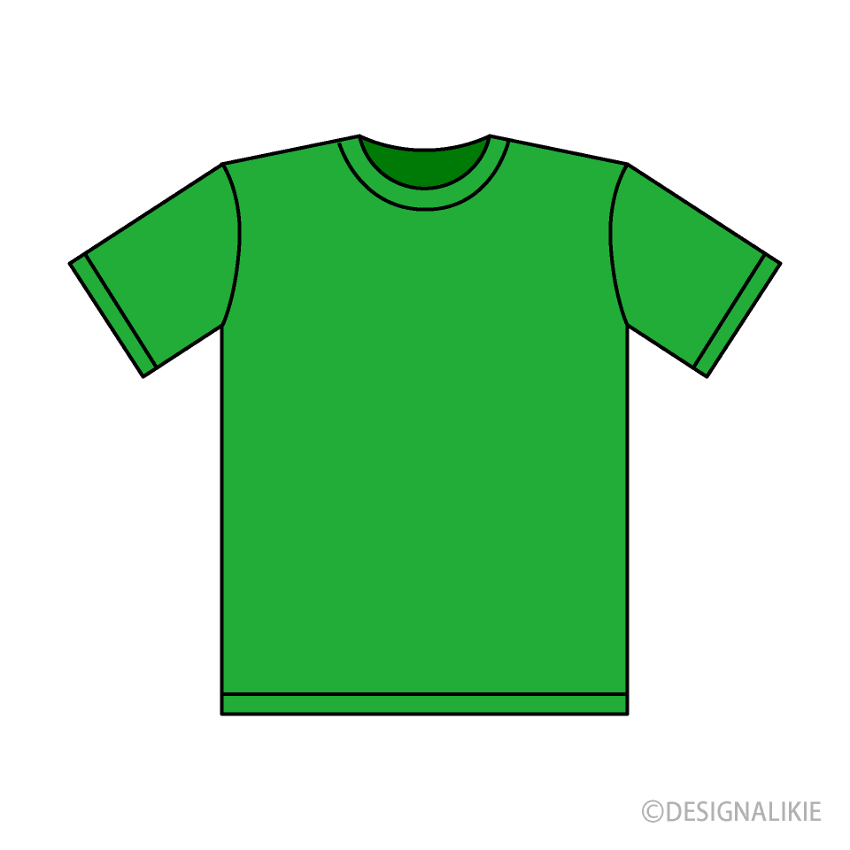 Green TShirt Clipart Free PNG Image｜Illustoon