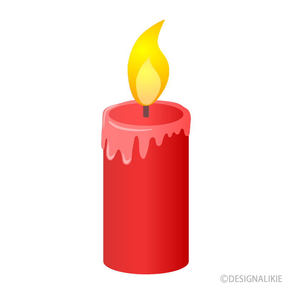 Big Red Candle Clipart Free PNG Image｜Illustoon