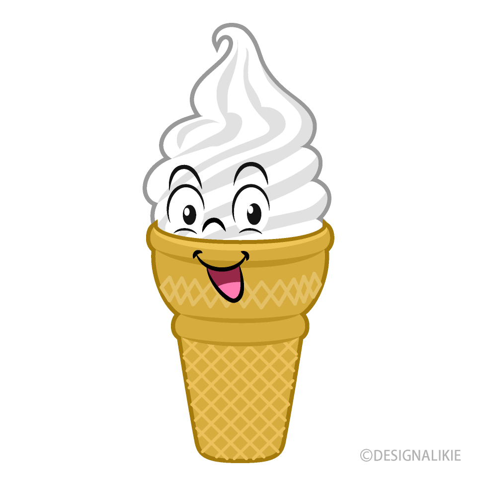 Soft Serve Ice Cream Cartoon Free PNG Image｜Illustoon