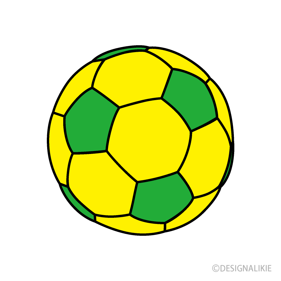 Yellow and Green Soccer Ball Clip Art Free PNG Image｜Illustoon