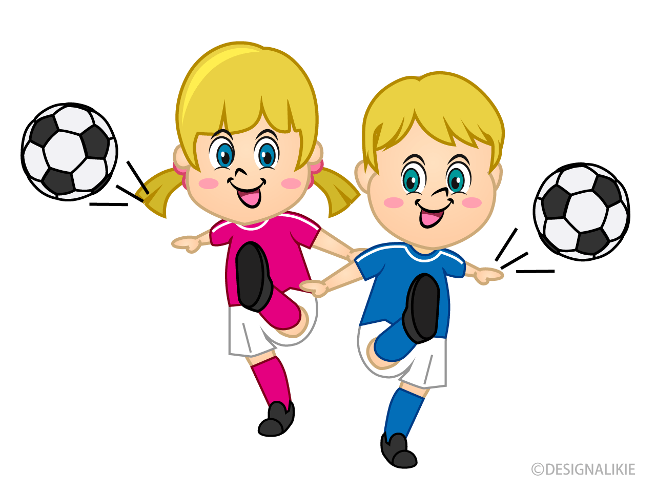 Girl Kicking A Soccer Ball Clipart Png