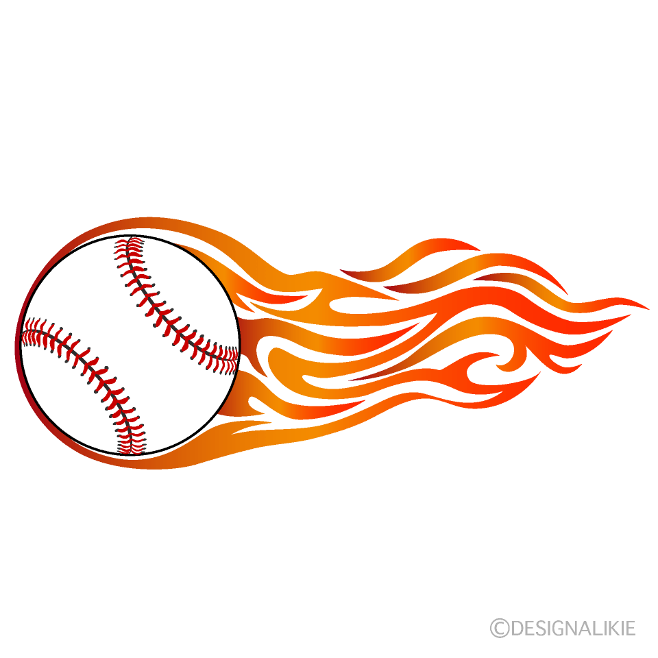 Baseball of Fire Clip Art Free PNG Image｜Illustoon