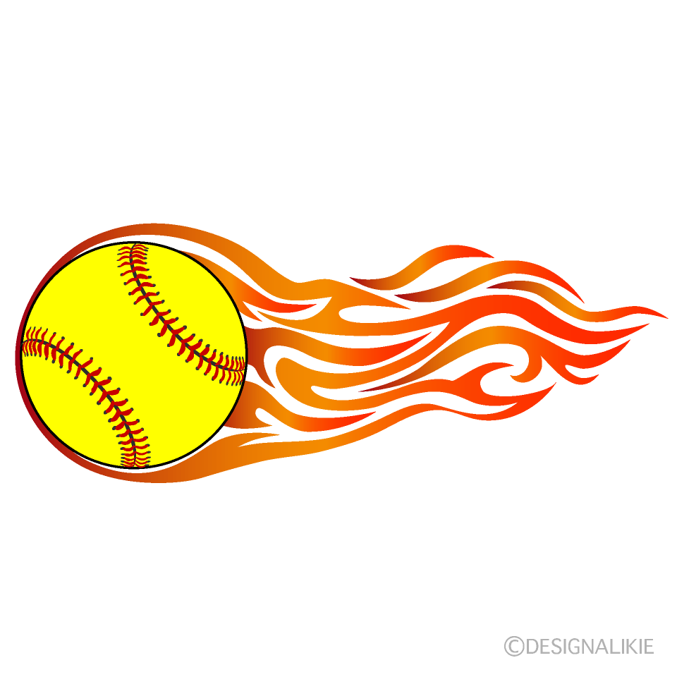 Fire Softball Clip Art Free PNG Image｜Illustoon