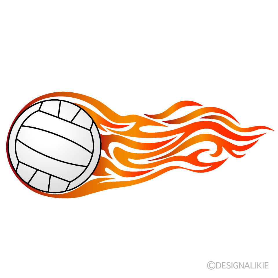 Volleyball On Fire Drawing