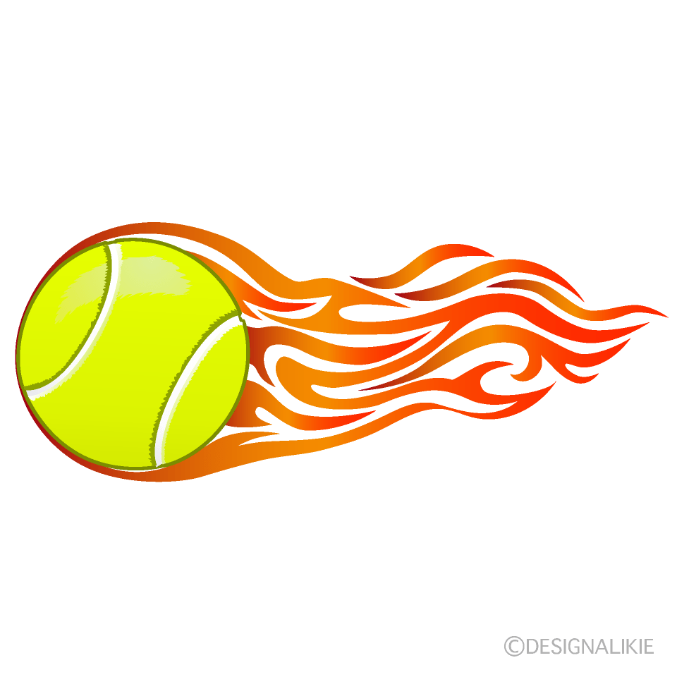 Flame Tennis Ball Clip Art Free PNG Image｜Illustoon