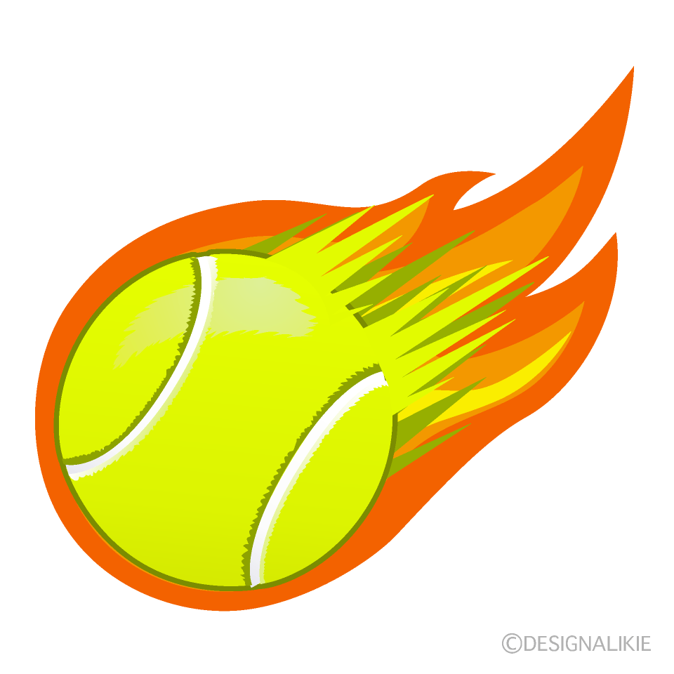 Fire Tennis Ball Clip Art Free PNG Image｜Illustoon
